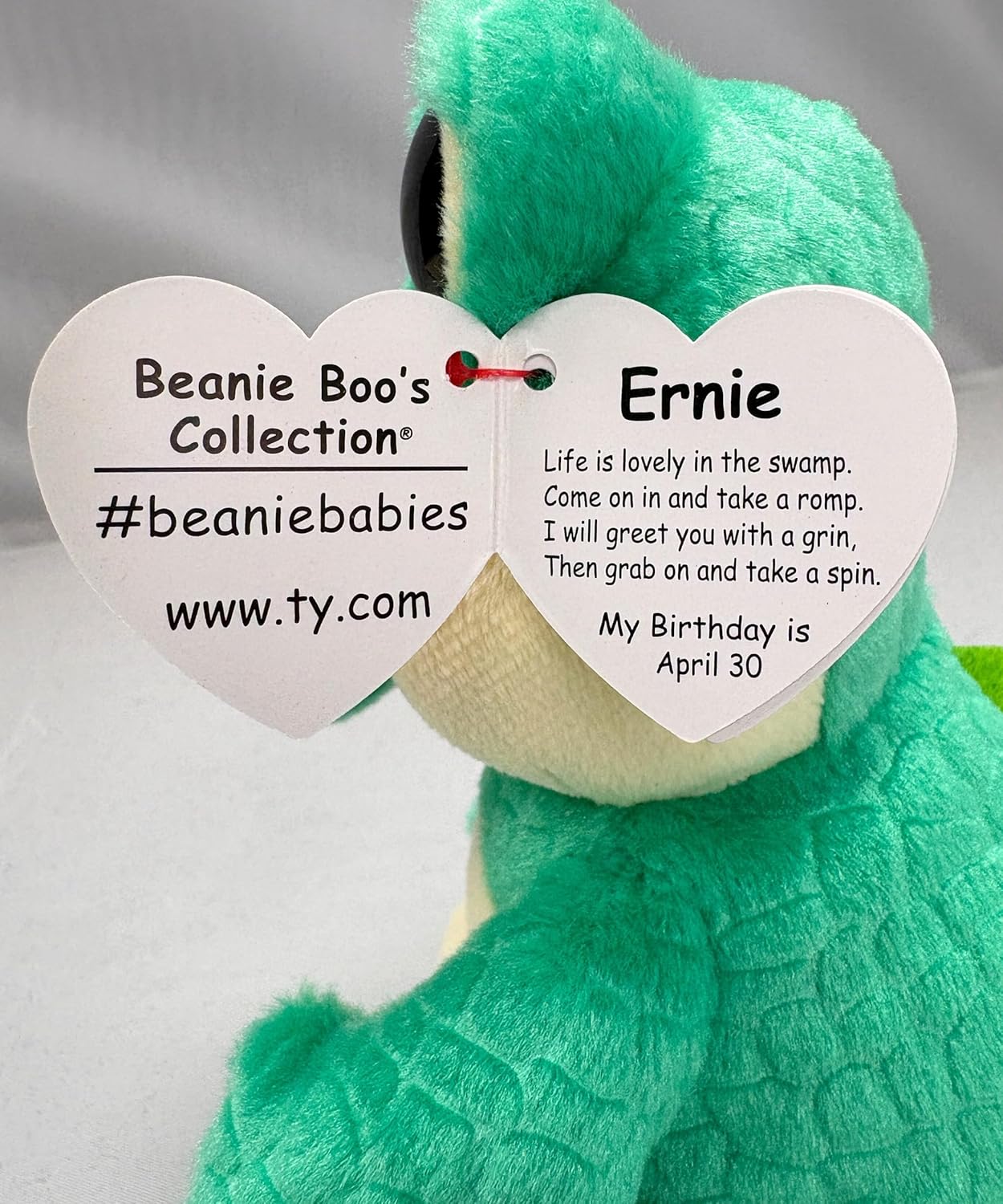 BEANIE BOOS REG ERNIE - GREEN ALLIGATOR