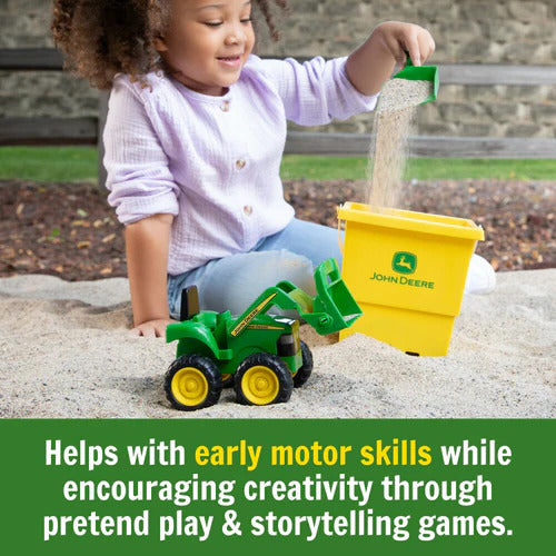 John Deere 15cm Sand Pit Bucket Set - Green Tractor