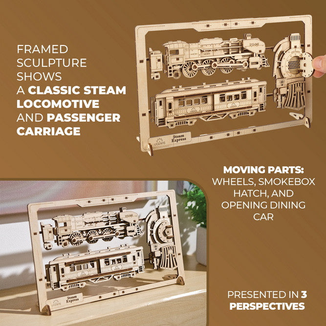 UGEARS SREAM EXPRESS 2.5D PUZZLE