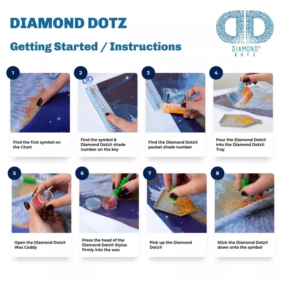 DIAMOND DOTZ BLUE VASE