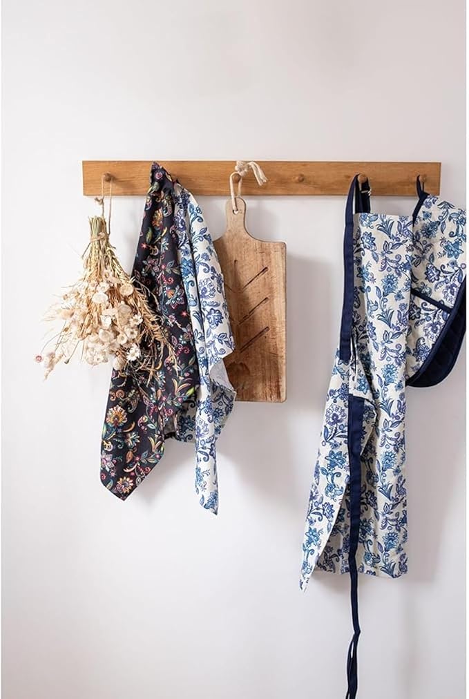 Museums & Galleries Adjustable Apron - 'Blue Paisley' Design by Matthew Williamson - Organic Cotton - Stylish Home Accessory