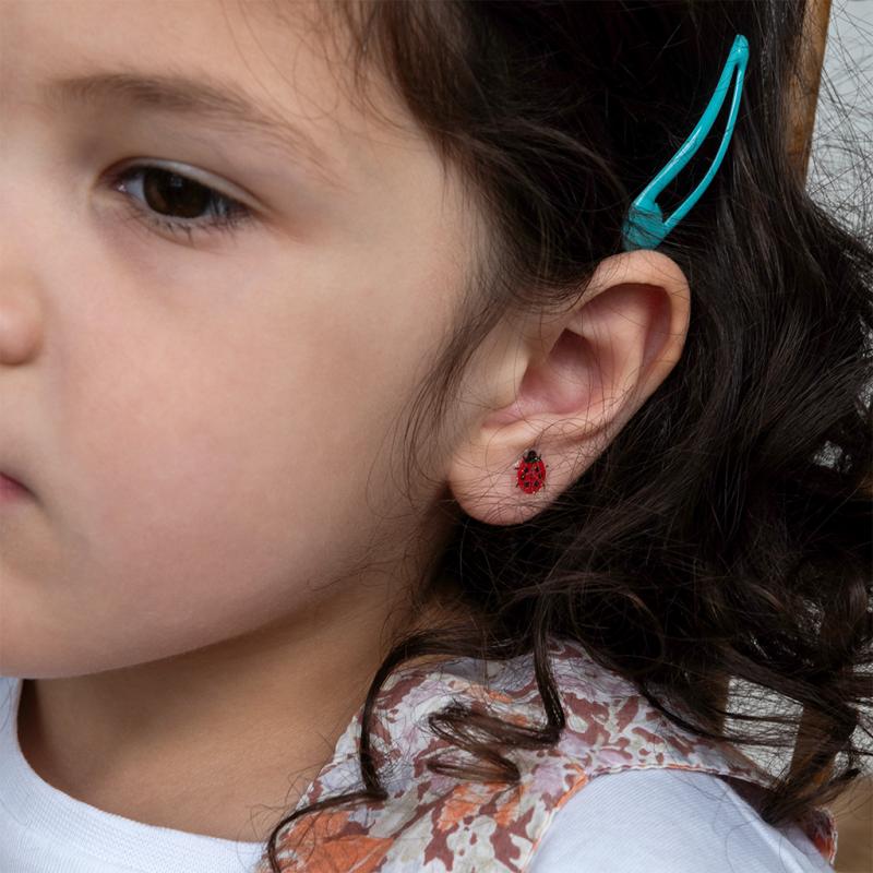 Rex London Stick on Earrings - Ladybird