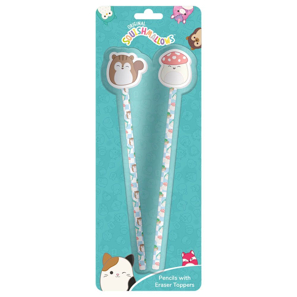 SQUISHMALLOWS PENCILS WITH ERASER TOPPERS