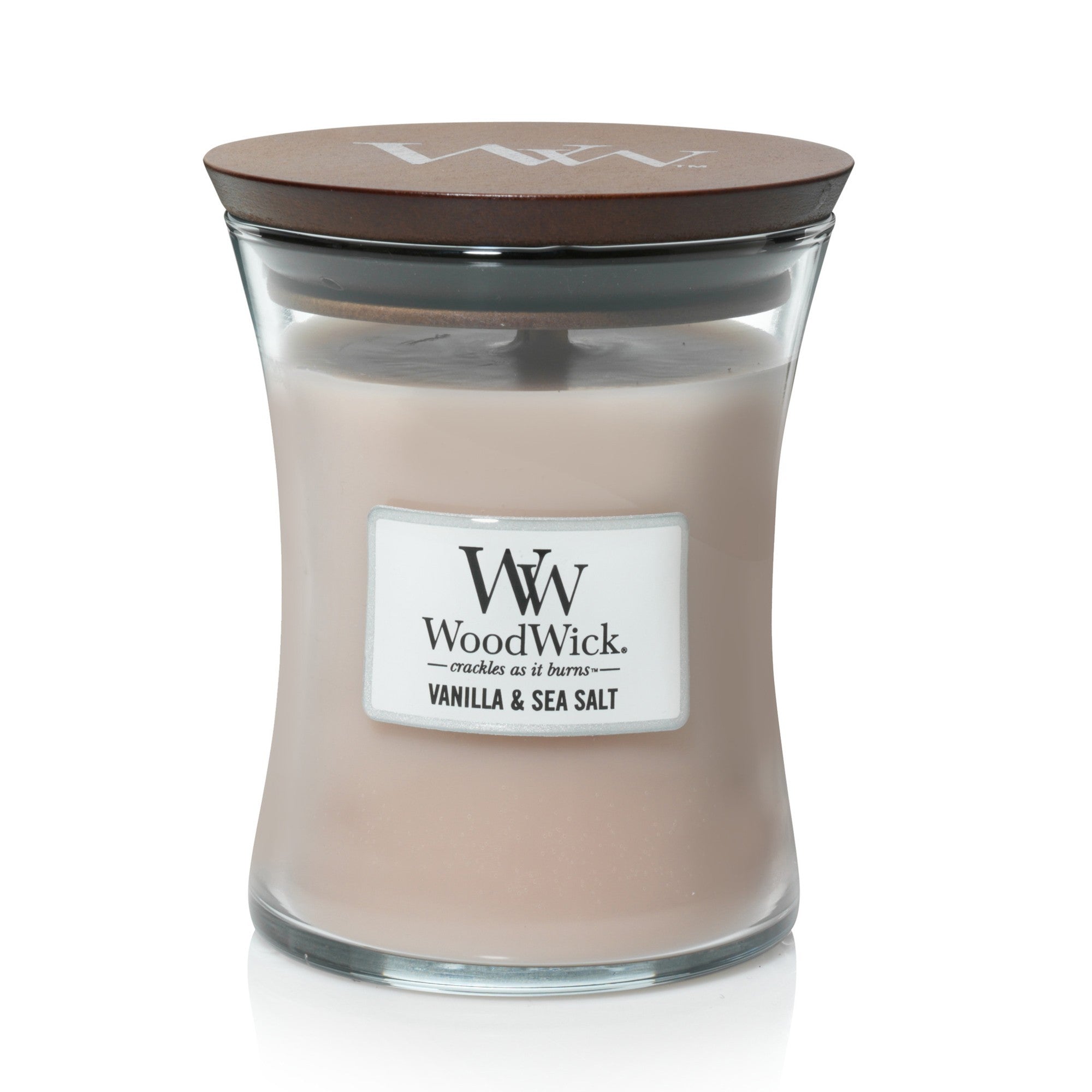 WoodWick Medium Hourglass Candle Vanilla Sea Salt
