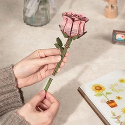 Rowood Pink Carnation Wooden Model Kit