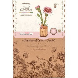 Rowood Pink Carnation Wooden Model Kit