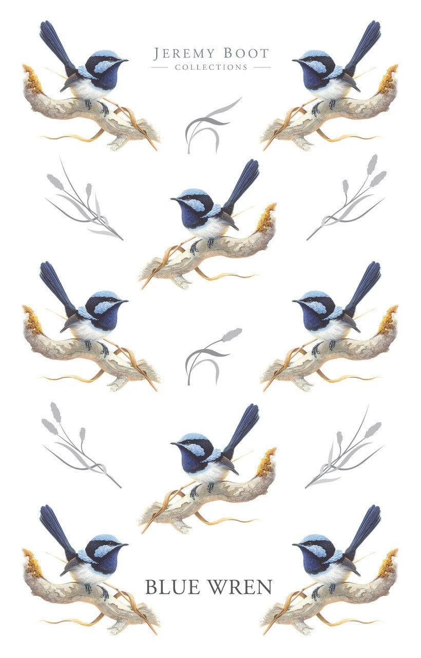 Jeremy Boot Blue Wren Cotton Teatowel