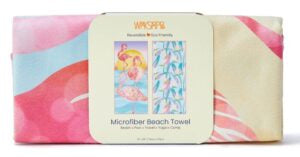BEACH TOWEL FLAMINGO SUNSET