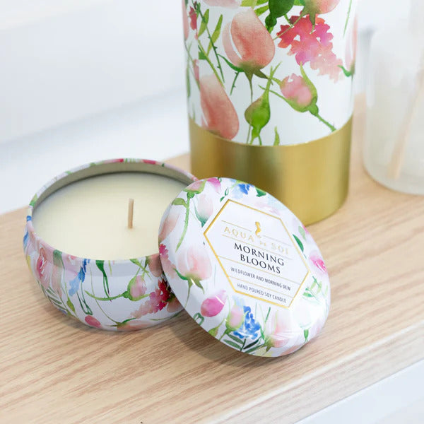 The SOi Co Morning Blooms Decorative Tin 9oz Candle