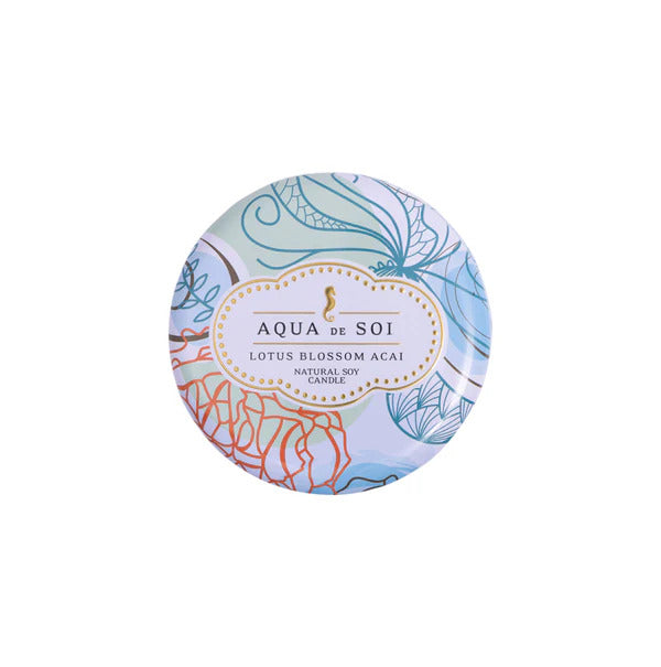 The SOi Co Lotus Blossom Acai Decorative Tin 9oz Candle