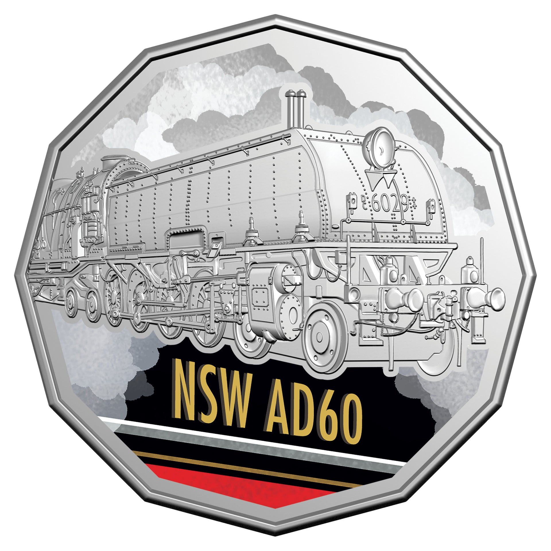 2025 New South Wales Government Railways 50c Coloured Uncirculated Coin