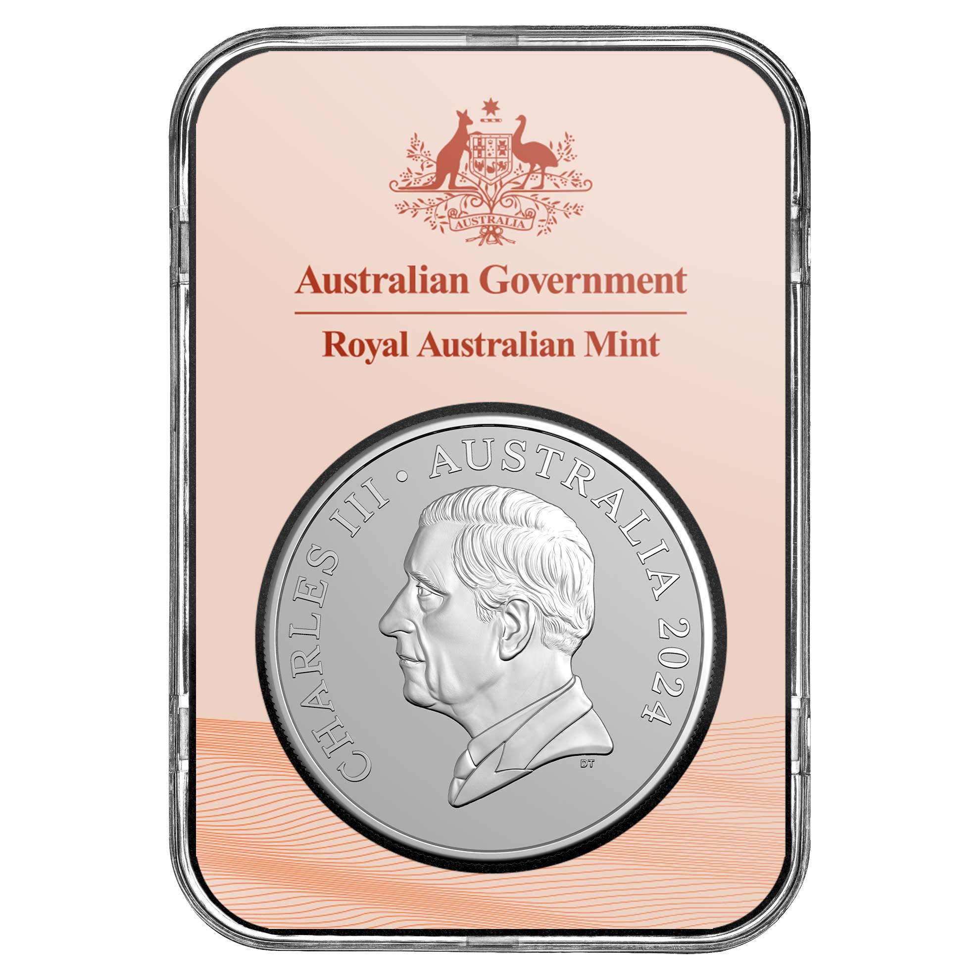 COIN 2024 $1 1OZ FROSTED FINE SILVER COIN - KANGAROO SERIES