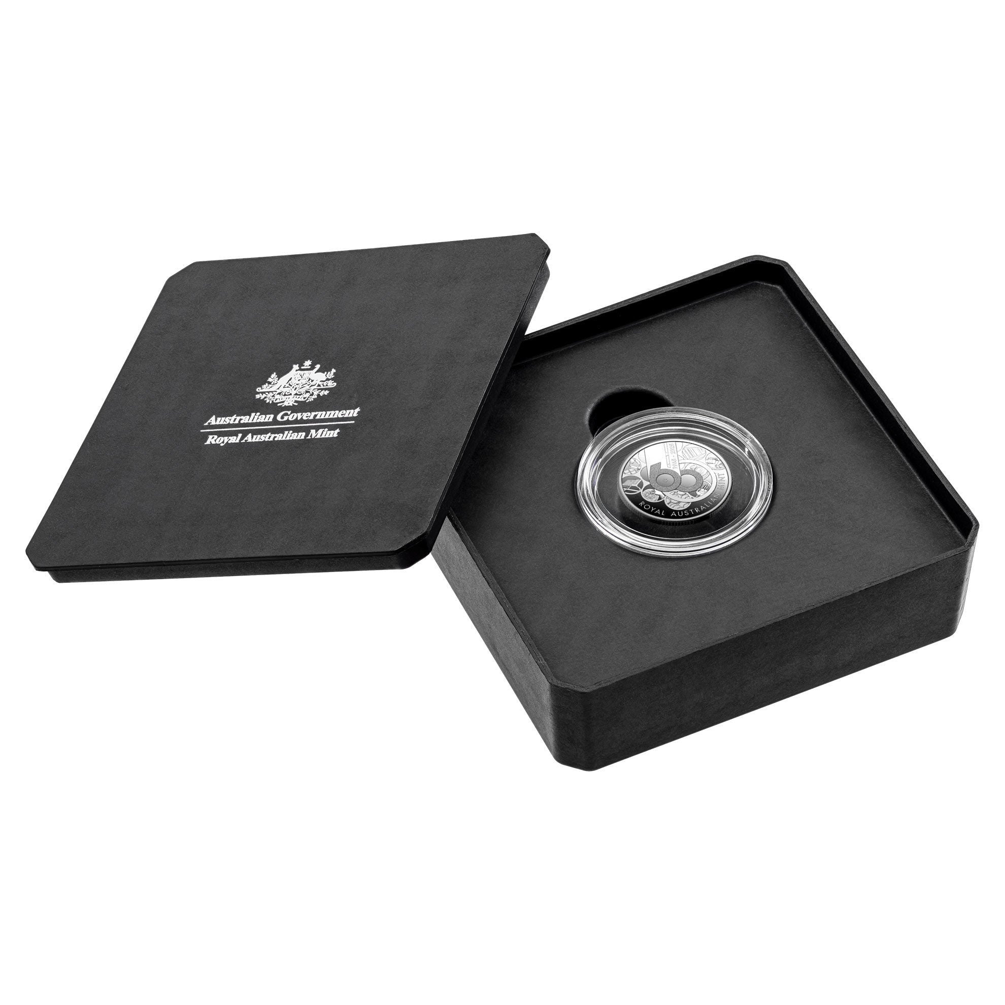 2025 $1 'C' MINTMARK SILVER PROOF COIN 60TH ANNIVERSARY OF THE ROYAL AUSTRALIAN MINT