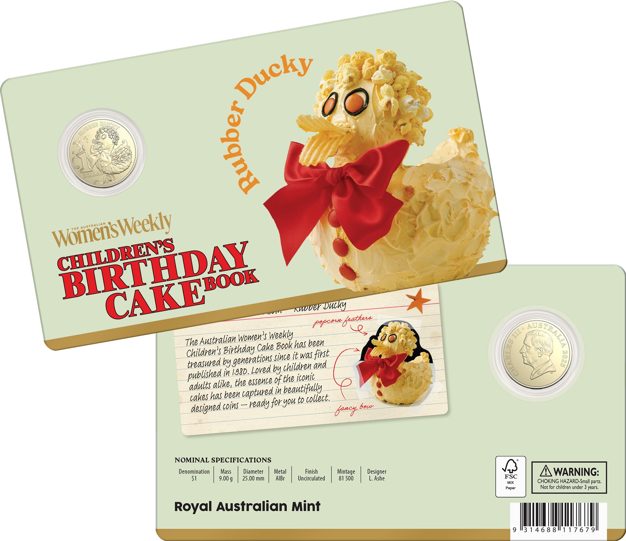 AWW 2025 $1 AIBr Uncirculated COIN - RUBBER Ducky