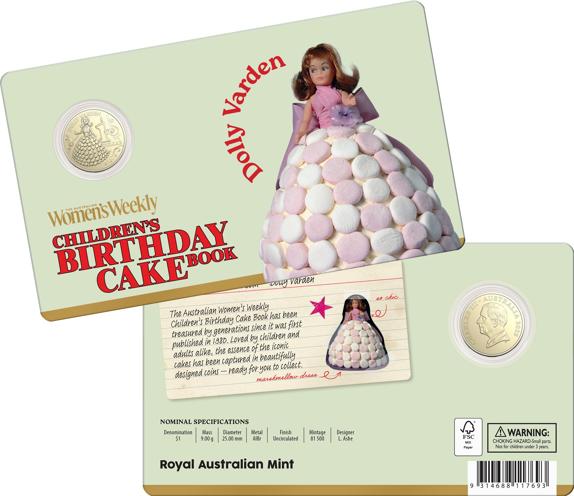 AWW 2025 $1 AIBr Uncirculated Coin - Dolly Varden