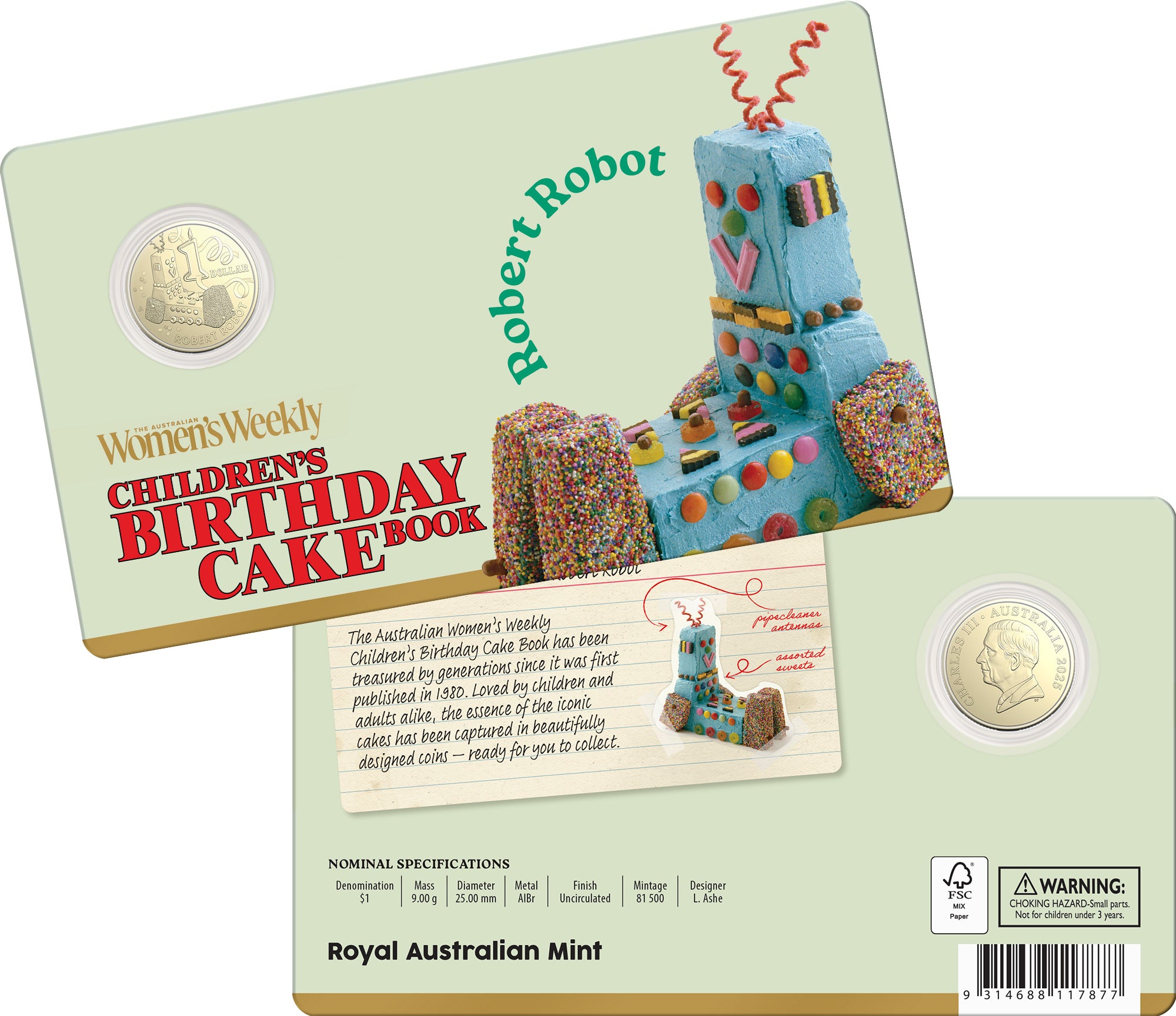 AWW 2025 $1 AIBr Uncirculated Coin - Robert Robot
