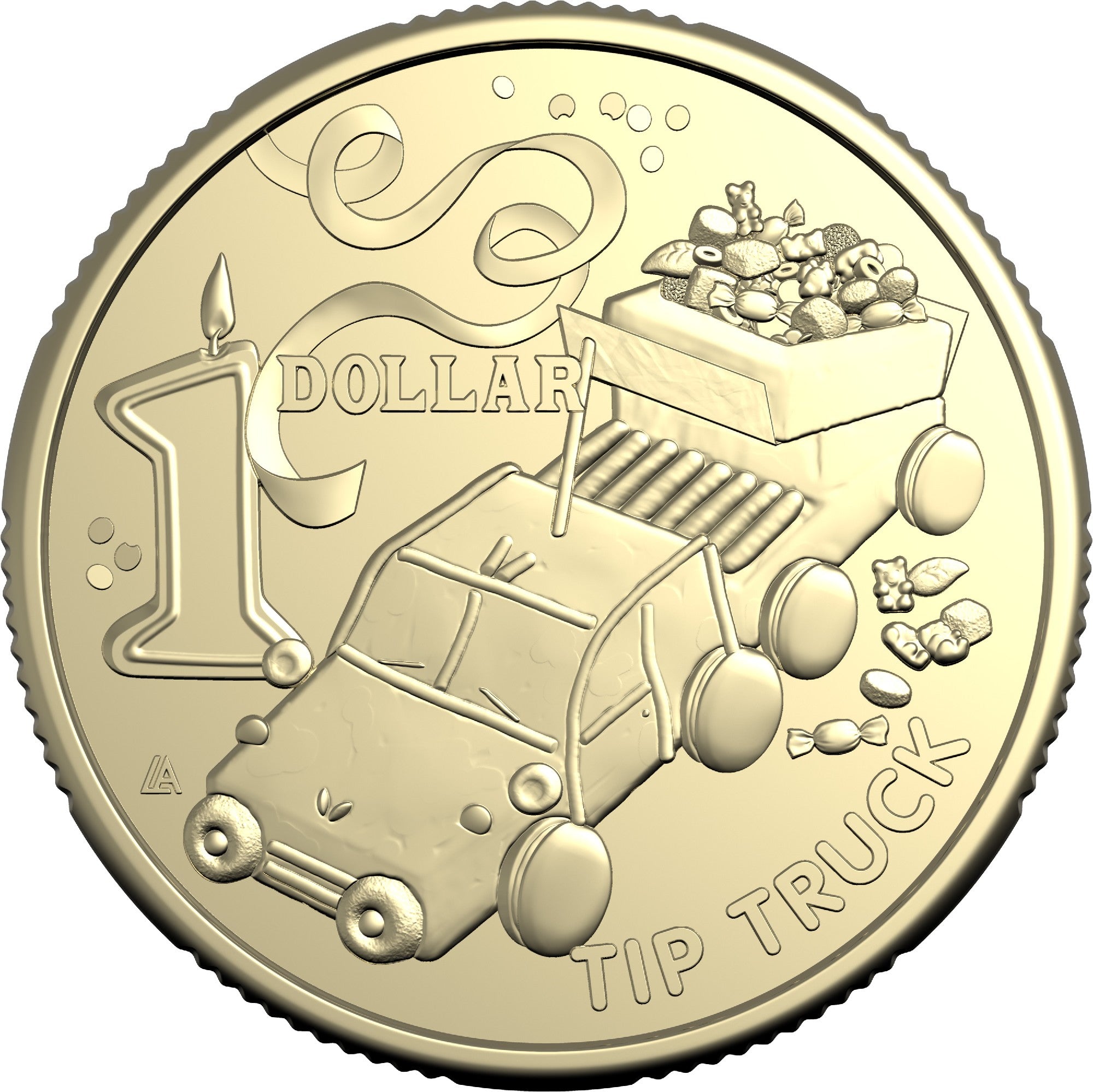 AWW 2025 $1 AIBr Uncirculated Coin - Tip Truck