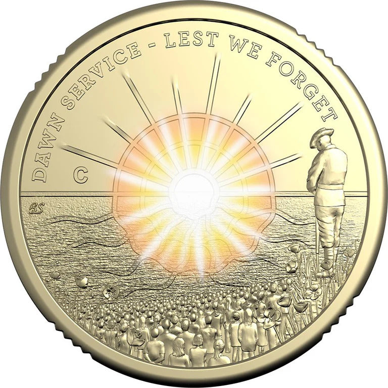 2026 $2 Dawn Service Coloured Uncirculated Mintmark Coin