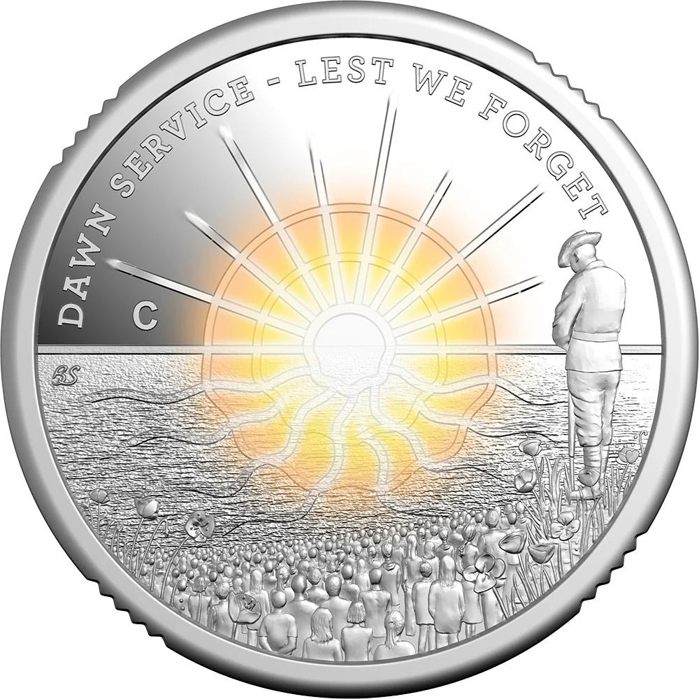 2026 $2 Dawn Service Coloured Mintmark Silver Proof Coin