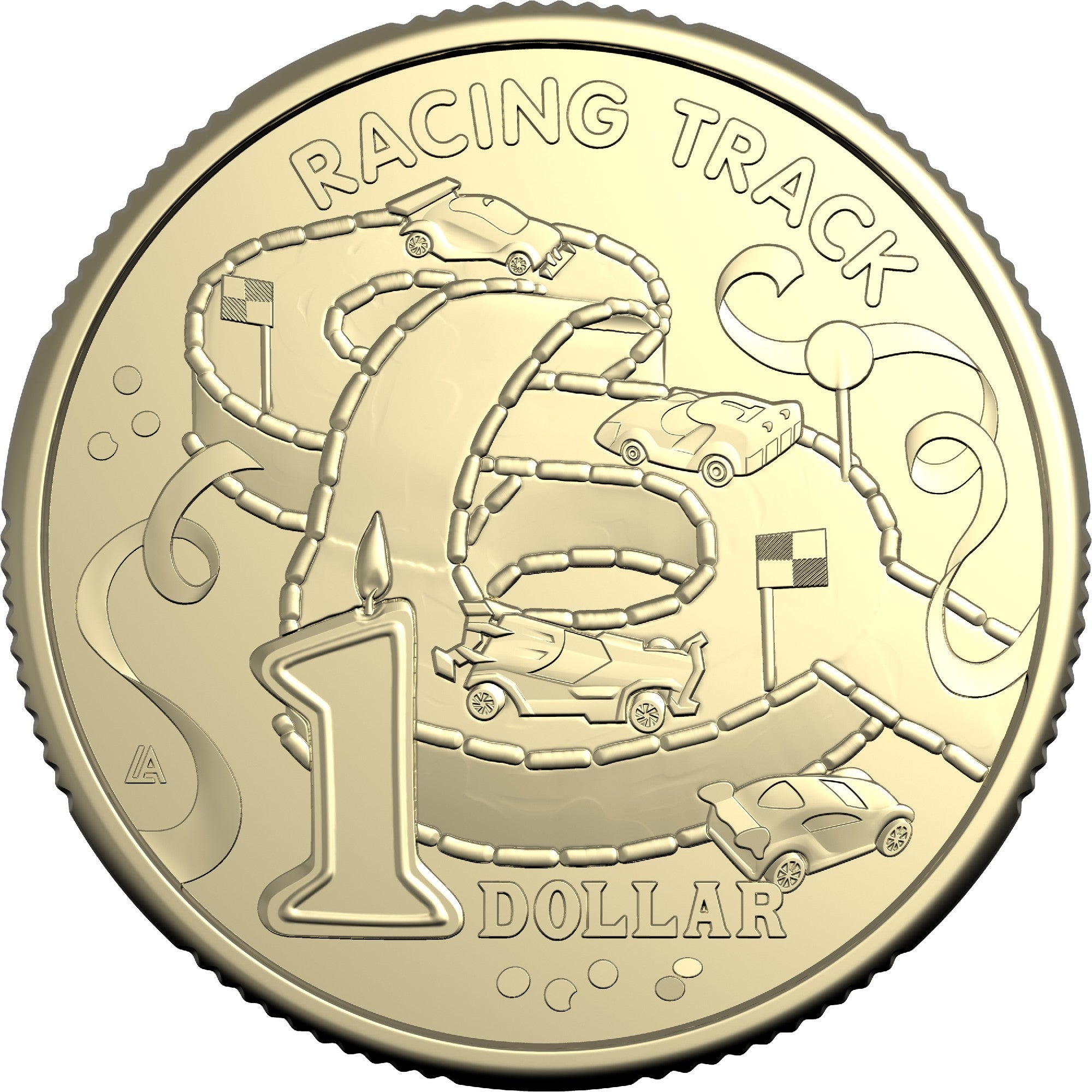 AWW 2025 $1 AIBr Uncirculated Coin - Racing Track