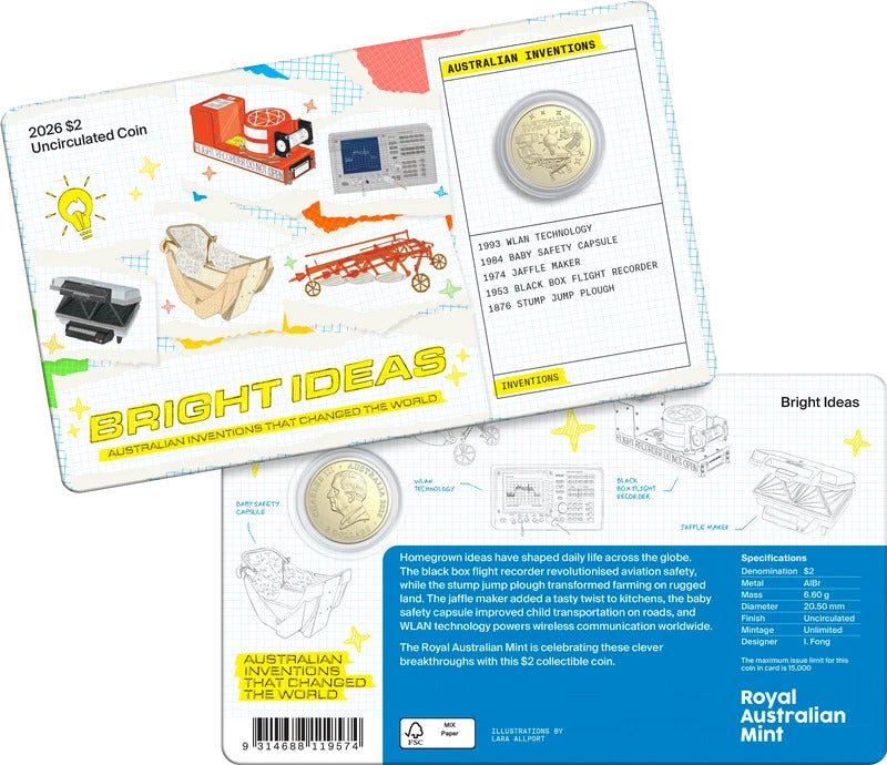 Bright Ideas 2026 $2 Uncirculated Coin in Card