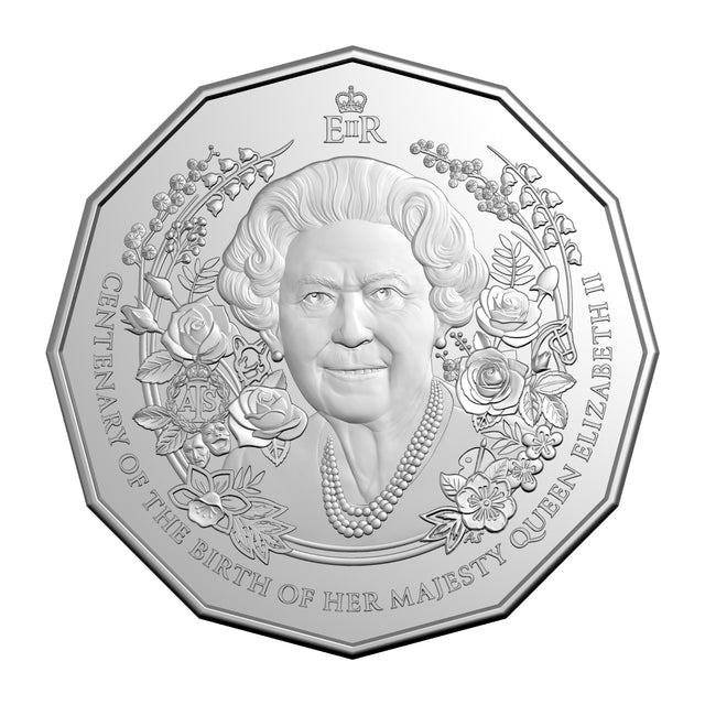 2026 50c CuNi Uncirculated Coin - HM Queen Elizabeth II Centenary of Birth