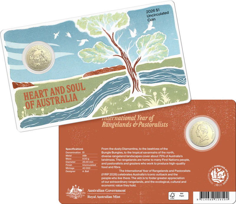 2026 $1 Uncirculated Coin - Heart and Soul of Australia