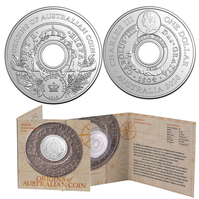 2026 $1 Uncirculated Coin - Holey Dollar