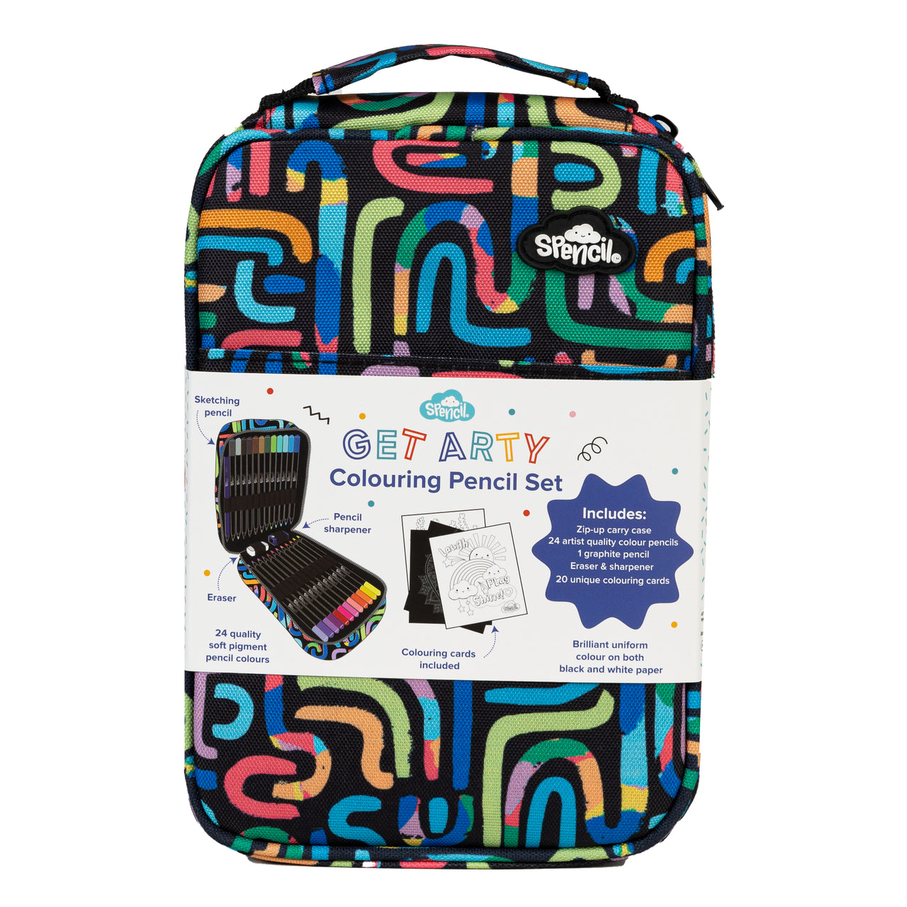 GET ARTY COLOURING PENCIL SET - Squiggle