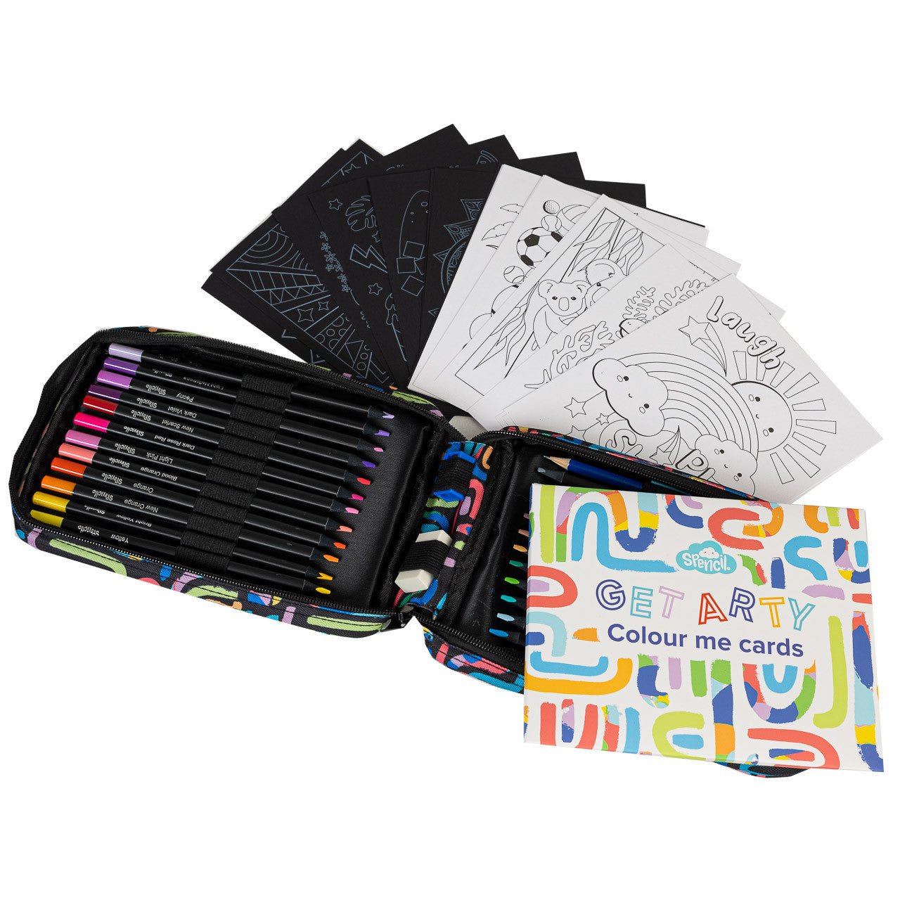 GET ARTY COLOURING PENCIL SET - Squiggle