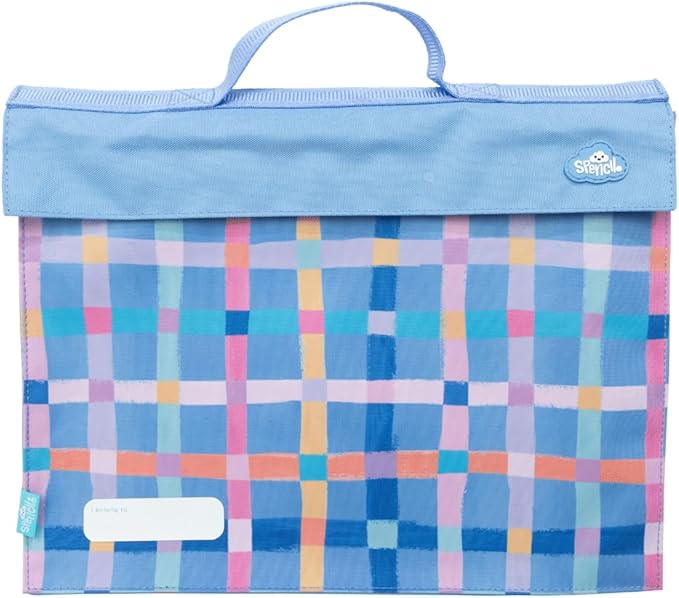 Spencil Library Bag - Pastel Plaid