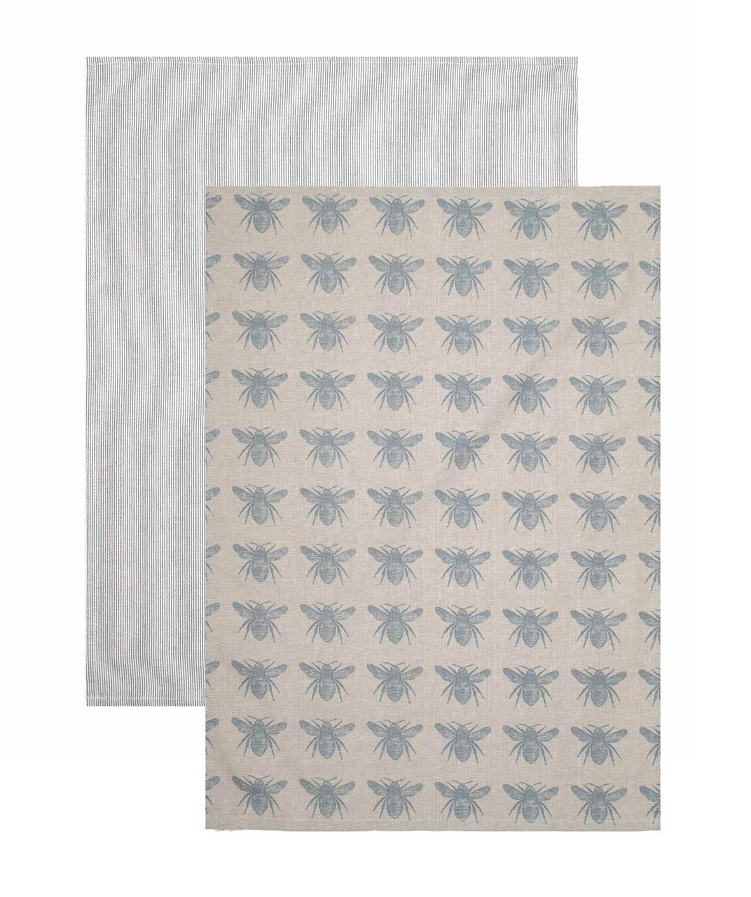 Raine and Humble Tea Towel set 2 Honey Bee Blue haze