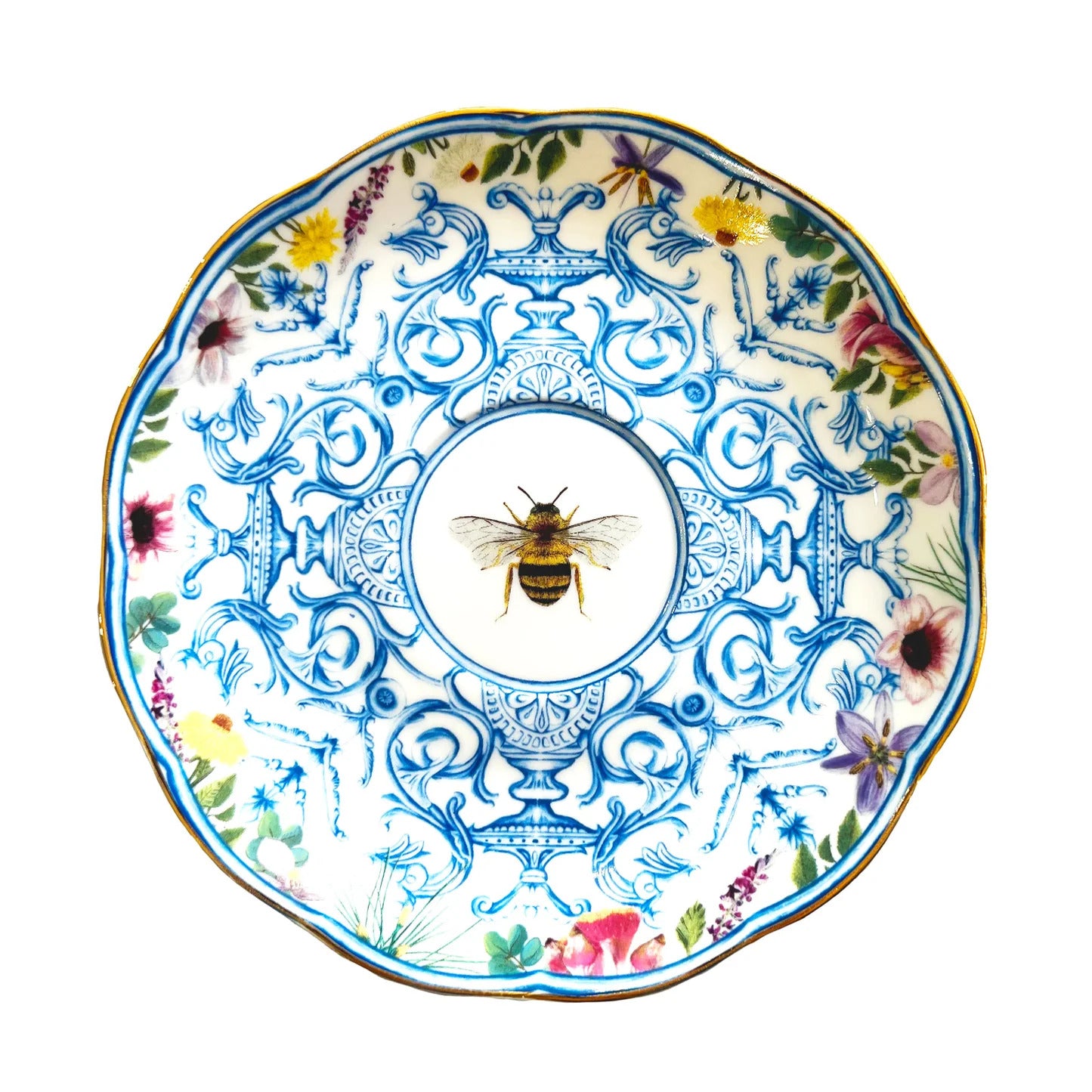 TEACUP N SAUCER ENCHANTED GARDEN