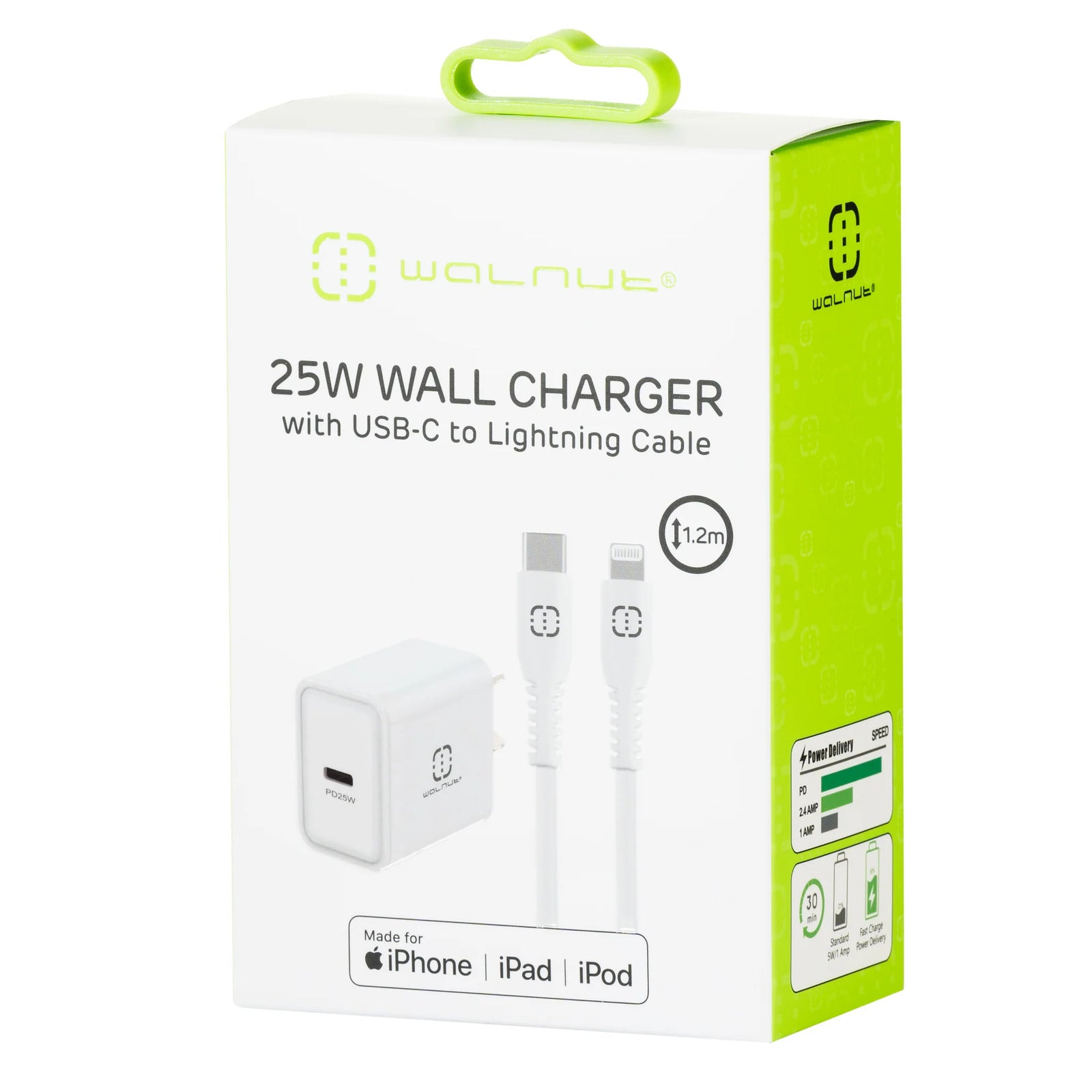 WAL-AC19 25W WALL CHARGER WITH USB-C TO LIGHTNING CABLE