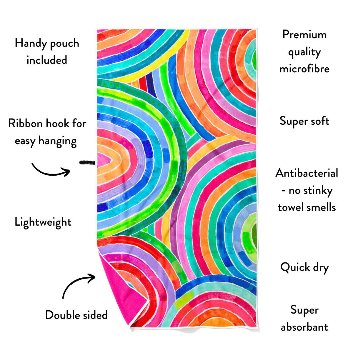 Ruby Olive Small Towel - Lord Dory Rainbow