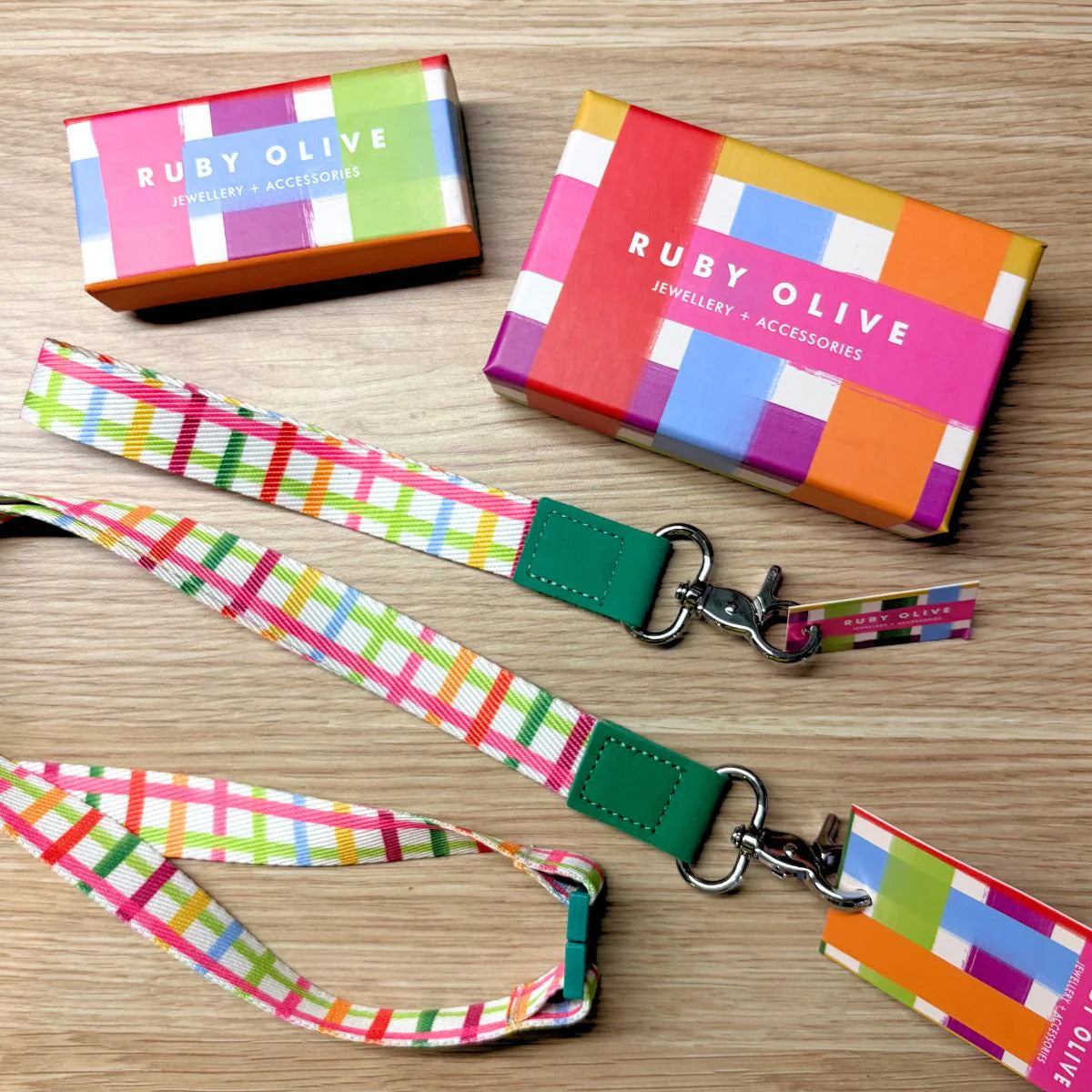 Ruby Olive Lanyard - Ready or Not Striped