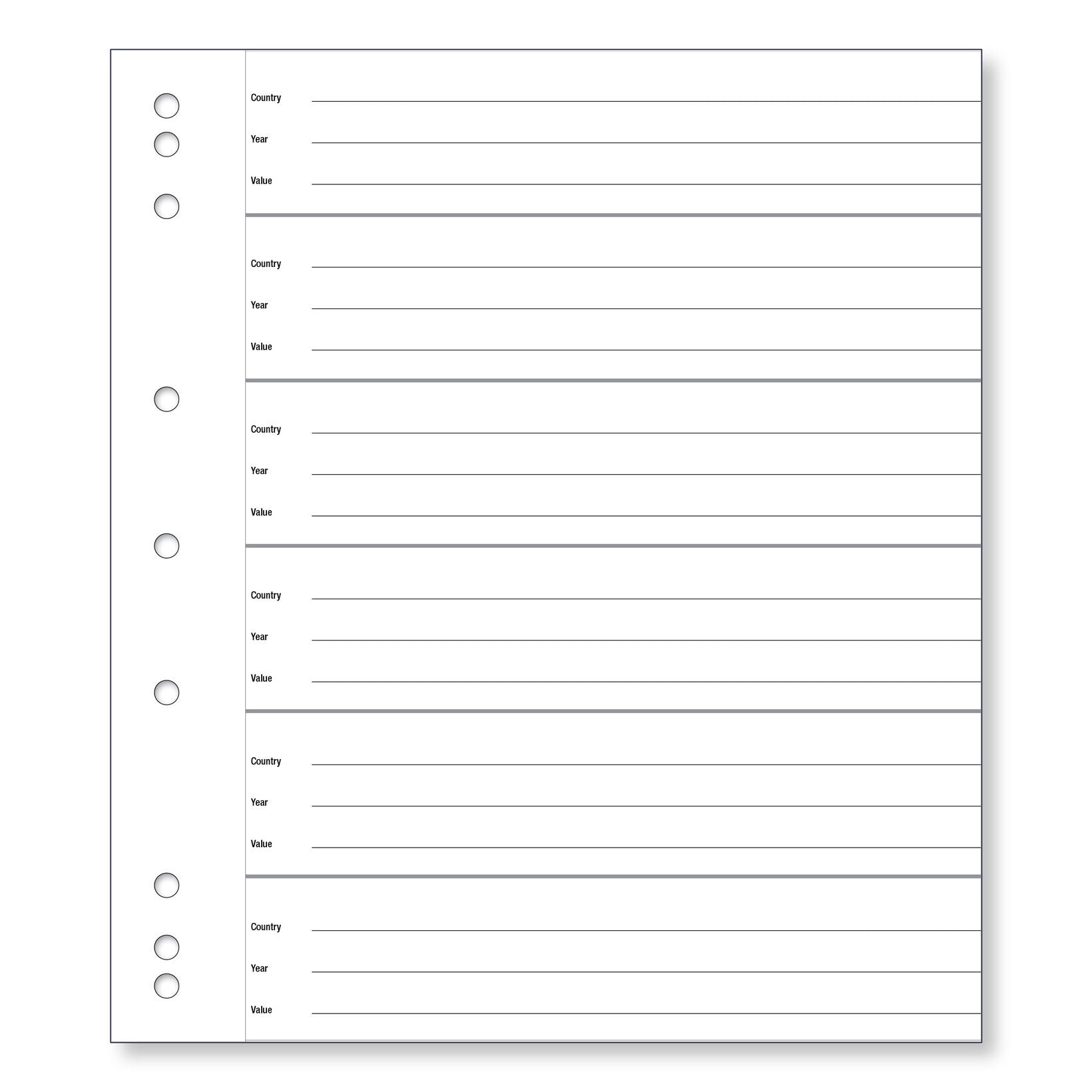 RENNIKS COIN REFILL ALBUM PAGES CR30
