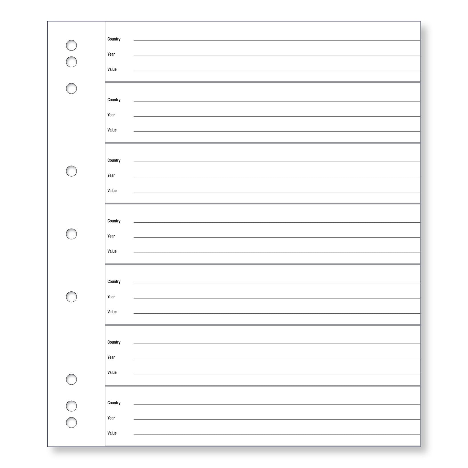 RENNIKS COIN REFILL ALBUM PAGES CR42