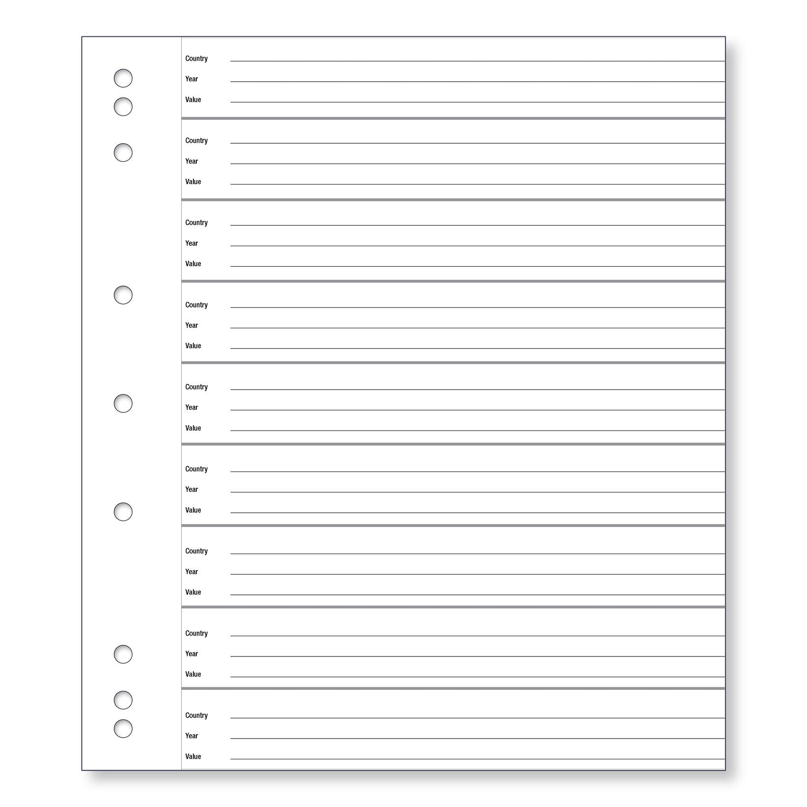 RENNIKS COIN REFILL ALBUM PAGES CR63