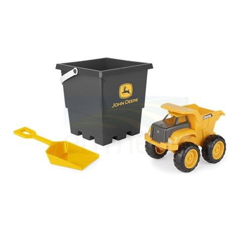 John Deere Sand Pit Bucket Set With Yellow Dump Truck 15cm
