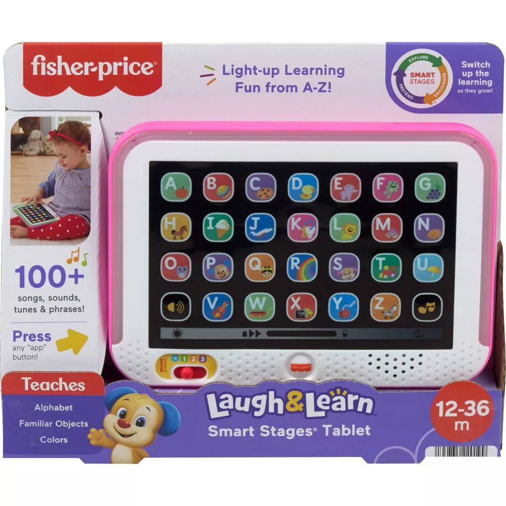 Fisher-Price Laugh & Learn Smart Stages Tablet Toddler Electronic Musical Learning Toy  Blue
