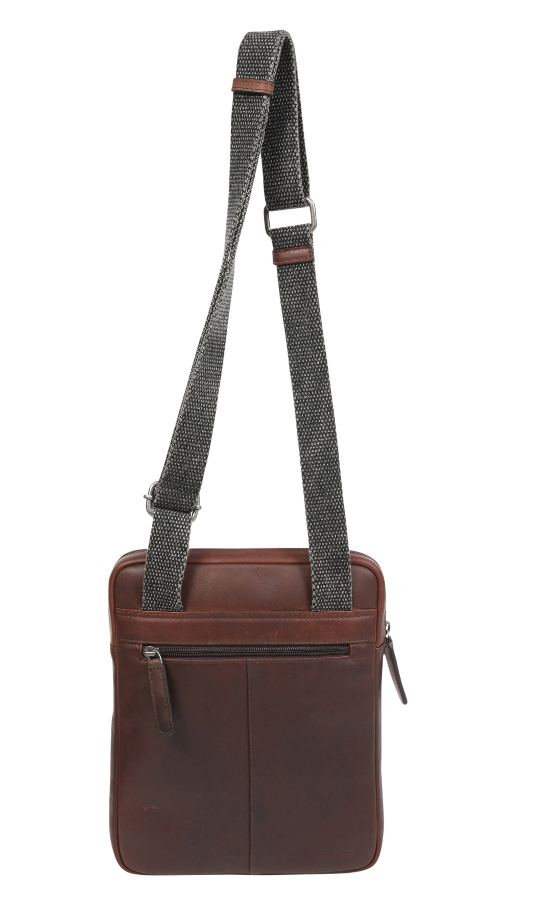 COW LEATHER MENS CROSS BODY BAG FRONT