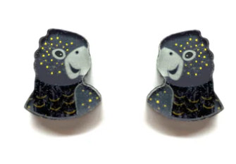 SMYLE BLACK COCKATOO STUDS