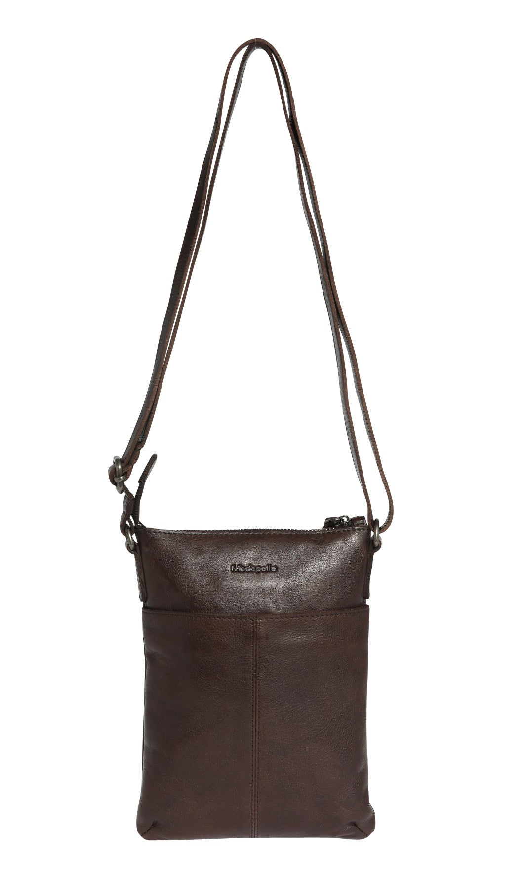 SOFT COW LEATHER MULTI COMPART CROSS BODY BAG COFFEE