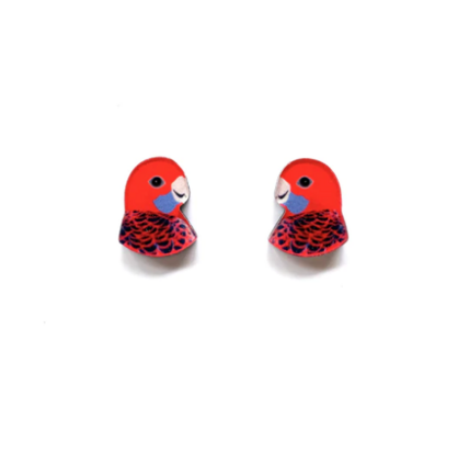 SMYLE CRIMSON ROSELLA STUDS