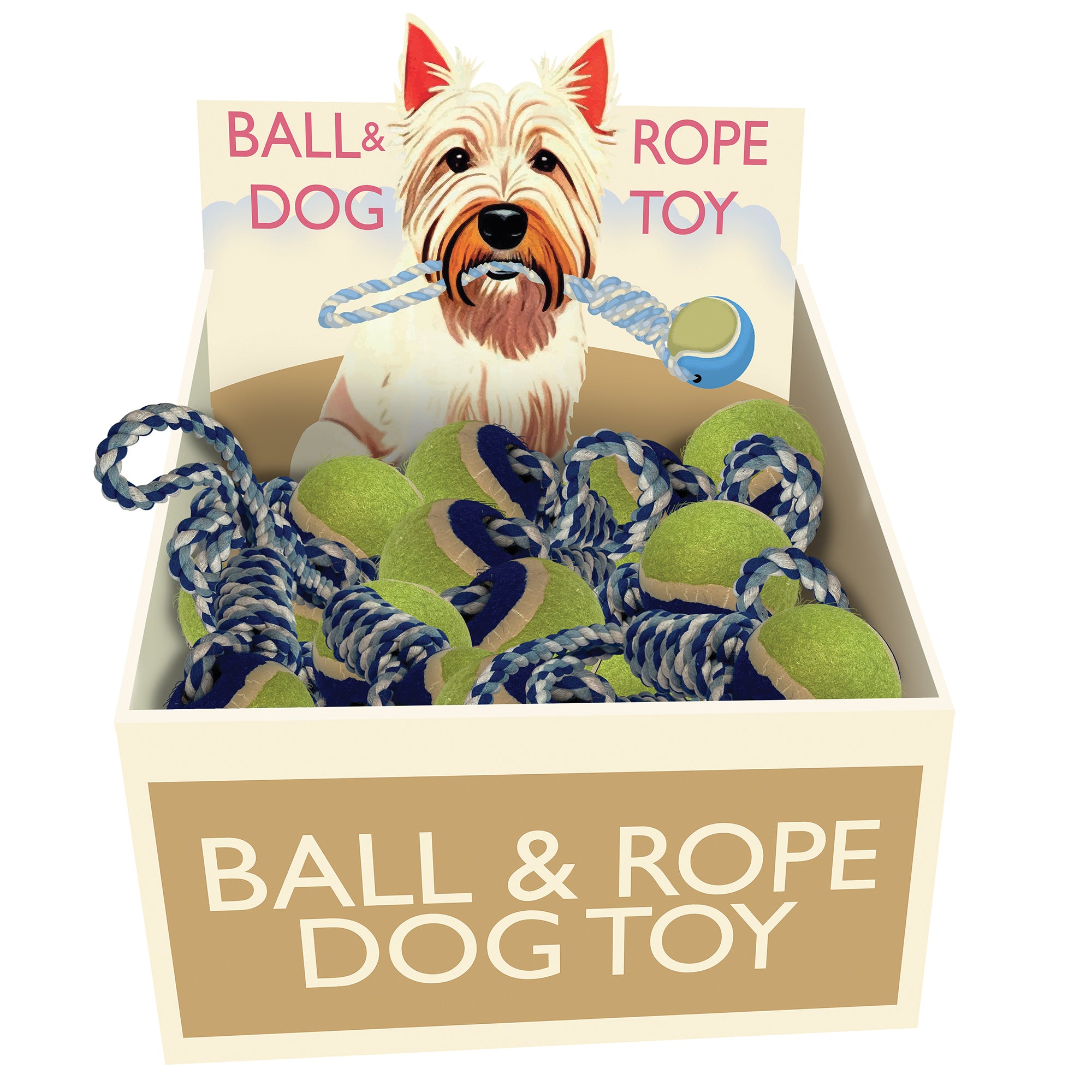 BALL & ROPE DOG TOY