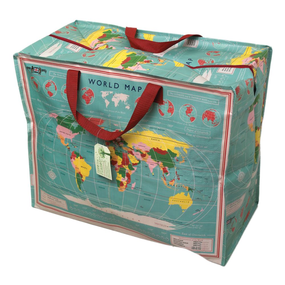 REX LONDON JUMBO STORAGE BAG WORLD MAP