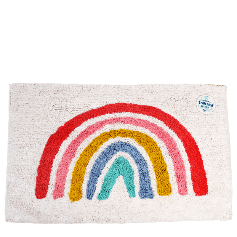 REX LONDON TUFTED COTTON DOORMAT - RAINBOW