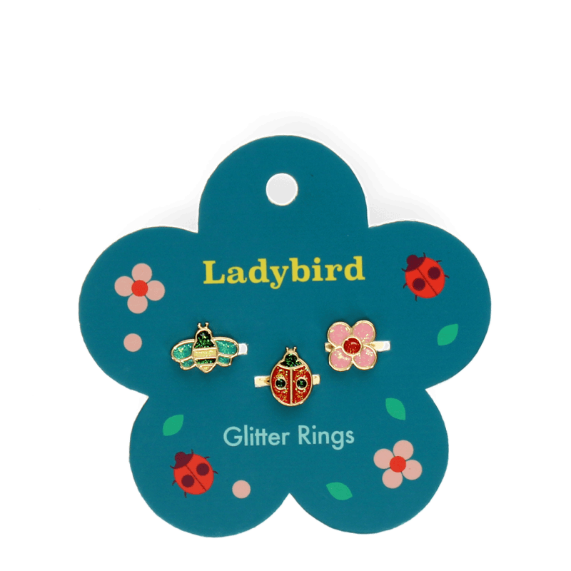 Ladybird Glitter Rings