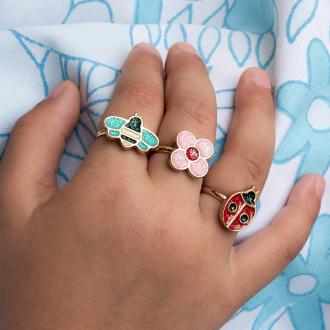 Ladybird Glitter Rings